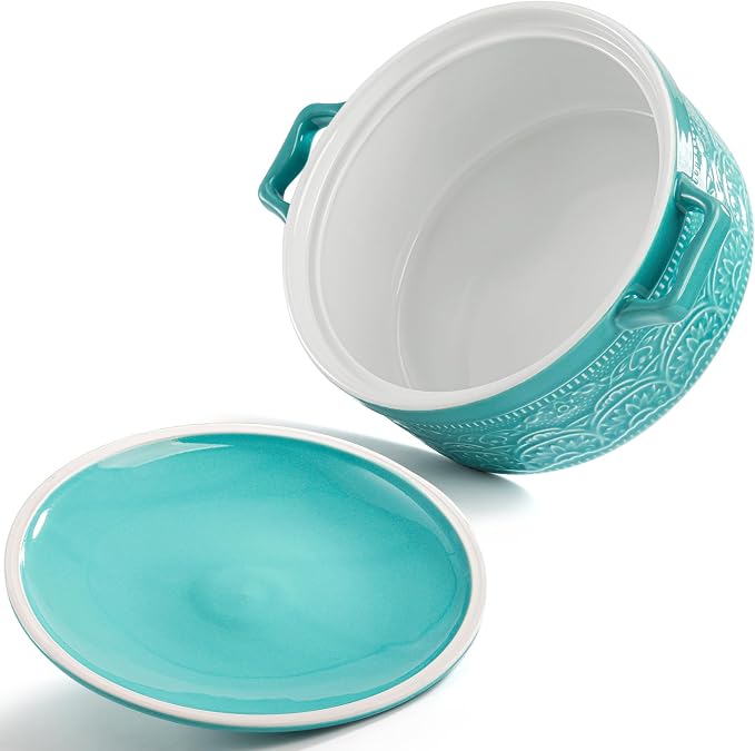 Elsjoy 2 Quart Round Ceramic Casserole Dish - Image 3