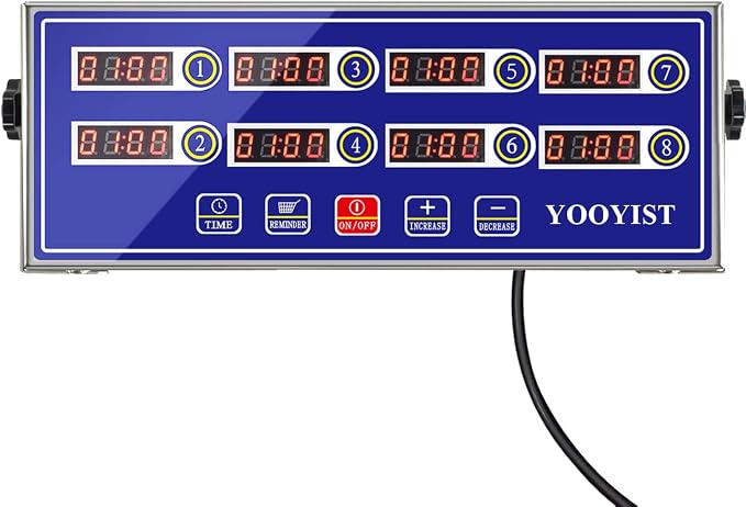 Professional Commercial 8 Channel Multiple Kitchen Timers Digital Calculagraph by YOOYIST