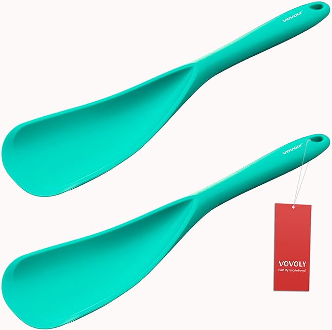 Cooking Spoon for Nonstick Cookwares, VOVOLY Silicone Spoon for Mixing by VOVOLY