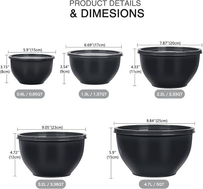Greentainer Plastic Mixing Bowls - Image 2