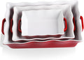 Sweejar Casserole Dishes for Oven, Ceramic Bakeware Set of 3, Rectangular by Sweejarco1949