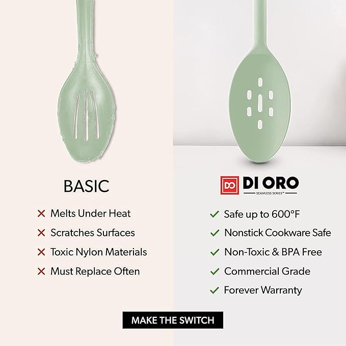 DI ORO Silicone Spoons for Cooking - Image 7