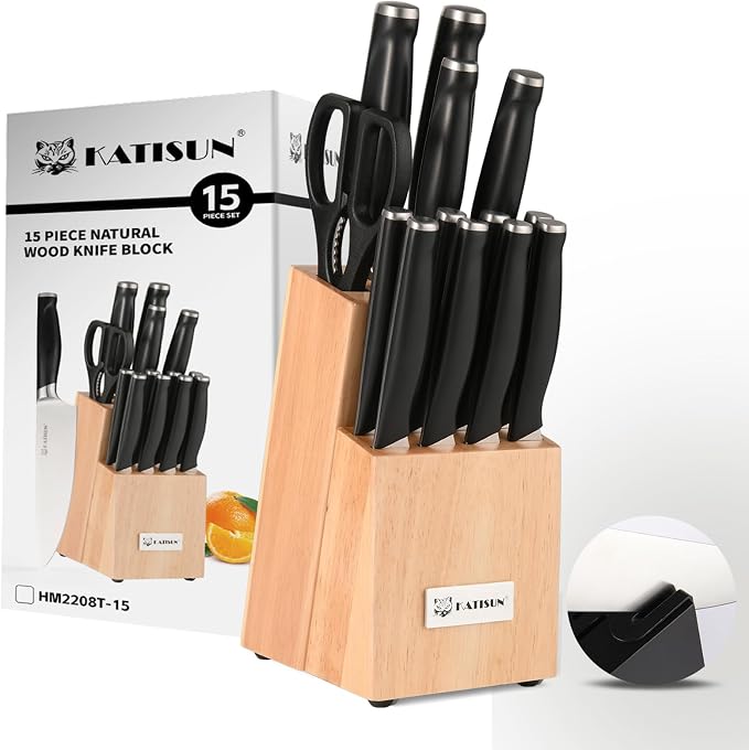 15-Piece Kitchen Knife Set by KATISUN
