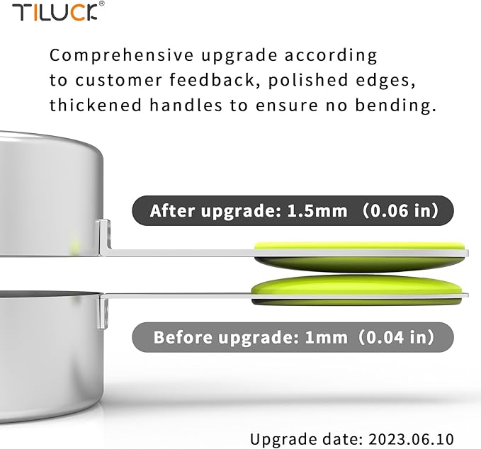 TILUCK Measuring Cups and Spoons Set, Stainless Steel, Kitchen Utensils - Image 3