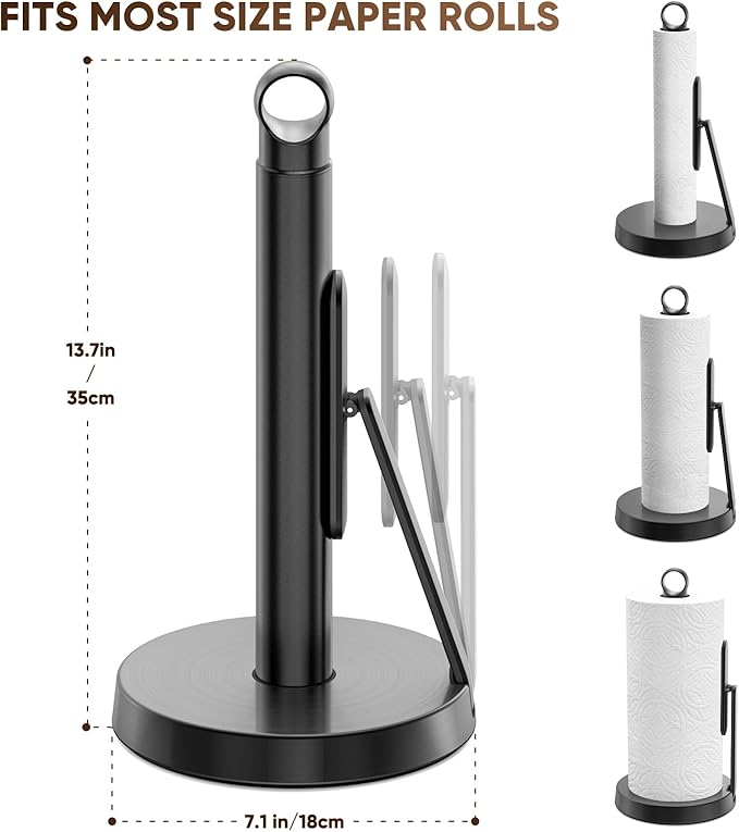 theaoo Heavy-Duty Stainless Steel Paper Towel Holder - Image 2