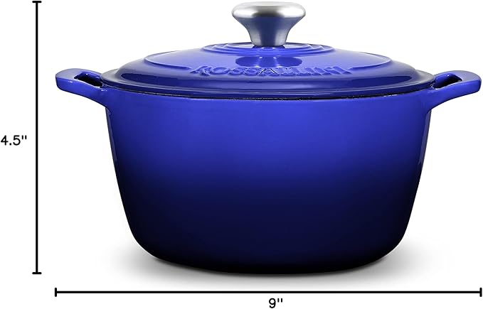 ROSSALLINI Signature Enameled Cast Iron Dutch Oven, Non-Stick Serving Pot - Image 10