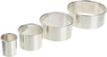 Ateco 4 Piece Stainless Steel Plain Edge Round Cutters Set in Graduated Sizes by Ateco