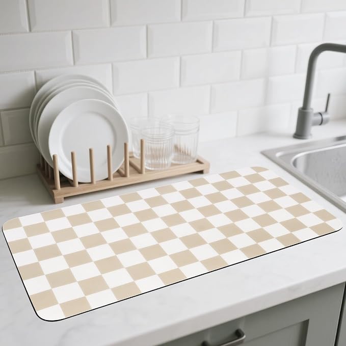 CooRug Checkered Dish Drying Mat by CooRug