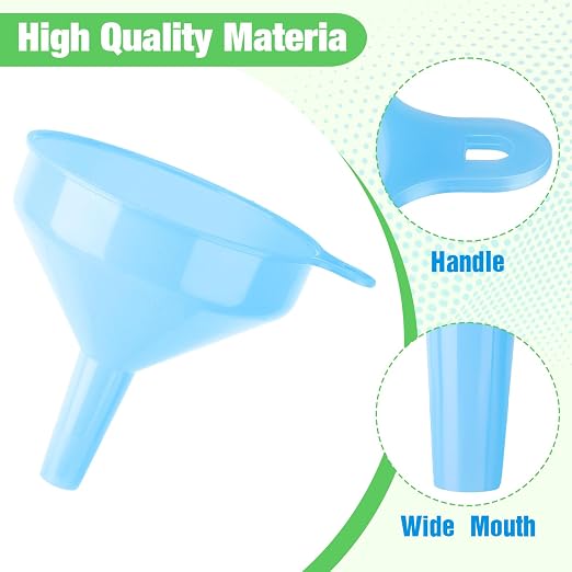 Honeydak 9 Pcs Plastic Funnels 4.7 Inch Wide Mouth Multi-Purpose Funnels - Image 2