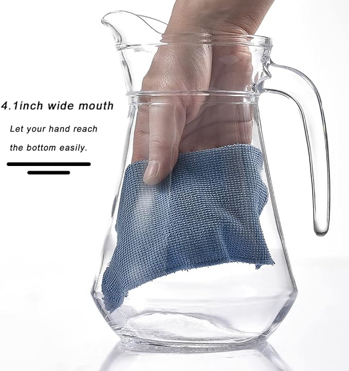 SOUJOY 2 Pack Plastic Pitcher, 68Oz Clear Iced Water Jug - Image 4