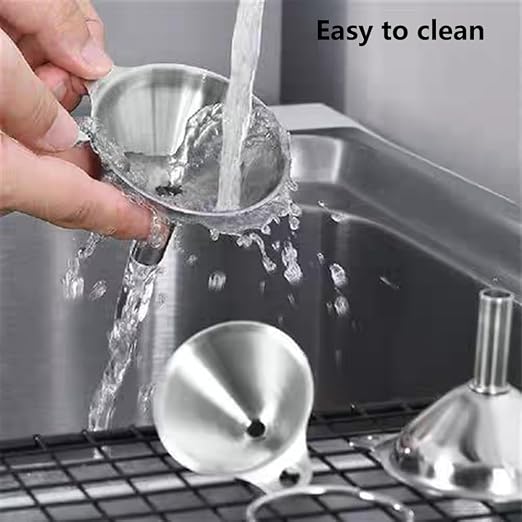 3-Piece Stainless Steel Kitchen Funnel Set - Image 8
