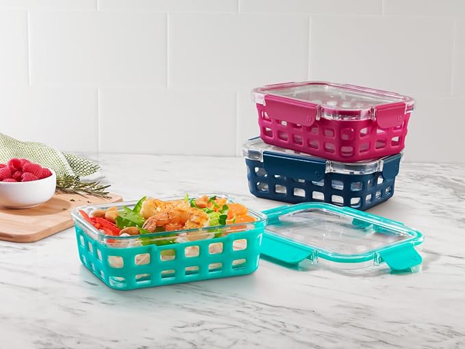 Ello Duraglass 3.4 Cup Meal Prep Sets 6Pc, 3 Pack Set- Glass Food Storage - Image 6