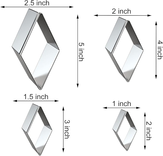 Rhombus Diamond Cookie Cutter Set - Image 2