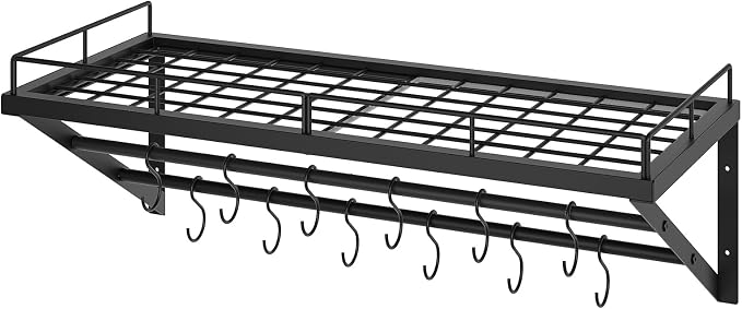 YATINEY Pot Rack, 30 Inch Wall Mounted Pot Rack, Kitchen Pot and Pan Organizer - Image 8