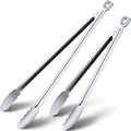 Grill Tongs - 12 Inch & 17 Inch Extra Long BBQ Tongs, Heat Resistant Stainless by HE-SANQI