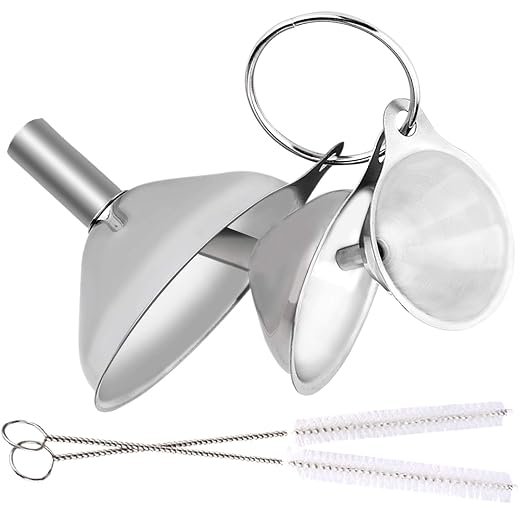 Metal Stainless Steel Funnel, Large Medium Small Funnel Set of 3, Food Grade - Image 7