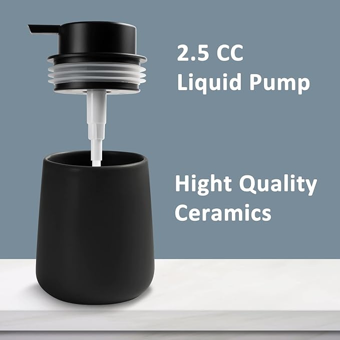 Soap Dispenser Ceramic with Easy-to-Press Pump Hand Lotion Liquid Dispenser - Image 5
