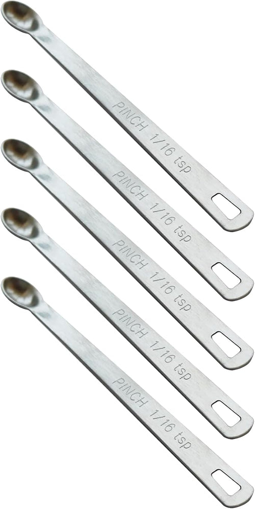 5PCS 1/16 Teaspoon Single Tiny Measuring Spoon, Small Individual Stainless by BERYLER