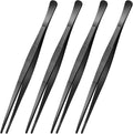 Yaomiao 4 Packs 10 Inch Bar Tweezers Black Cocktail Tongs Long Garnish Tweezers by Yaomiao