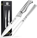 WIZEKA 8-inch Turkey Carving Knife Set 2 PCS, Stainless Steel Carving Knife and by WIZEKA