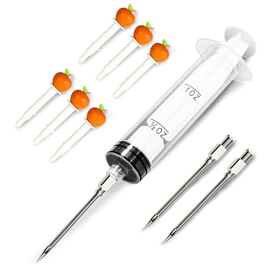 CloudHand Meat Turkey Pop Up Timer & Flavor Injector Set, Turkey Thermometer by CloudHand