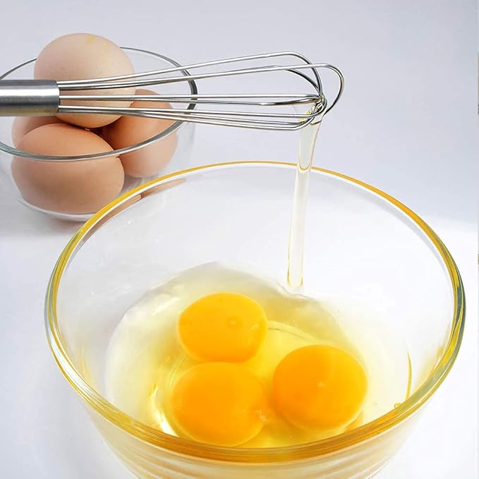 Mini Whisk, Stainless Steel Skinny Small Whisk Egg Beater - Image 5