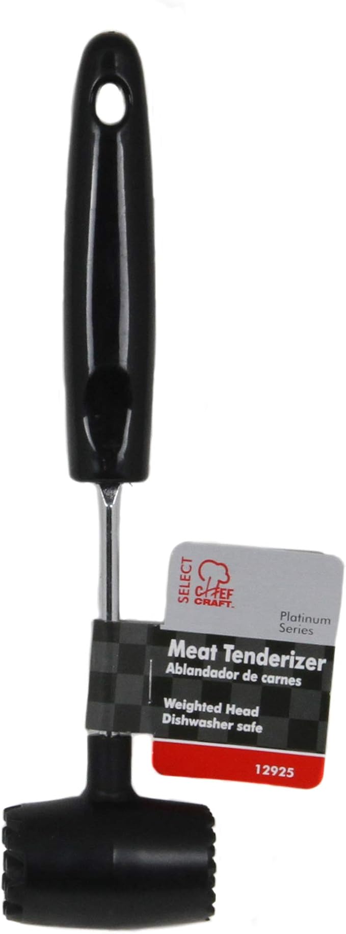 Chef Craft Select Meat Tenderizer, 9.5 inch, Stainless Steel/Black - Image 4