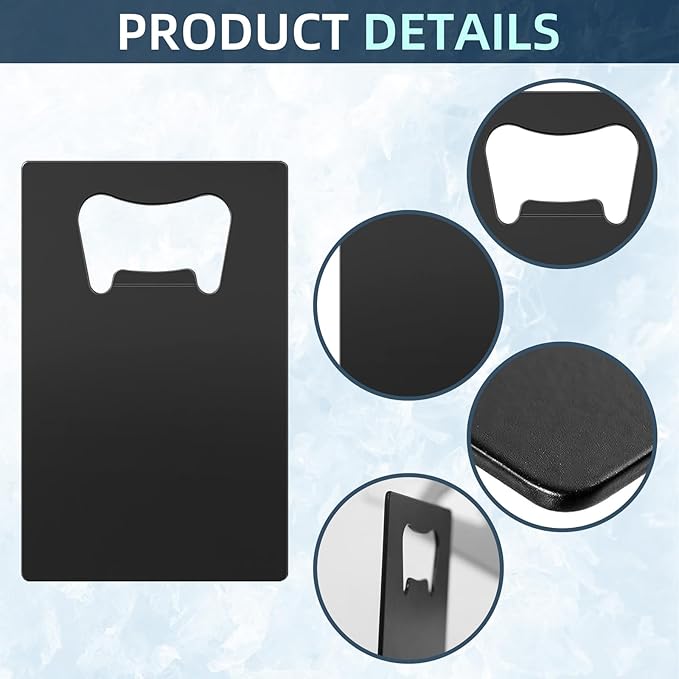 20 Pcs Stainless Steel Metal Card Beer Bottle Openers, DIY Party Favor Wedding - Image 3