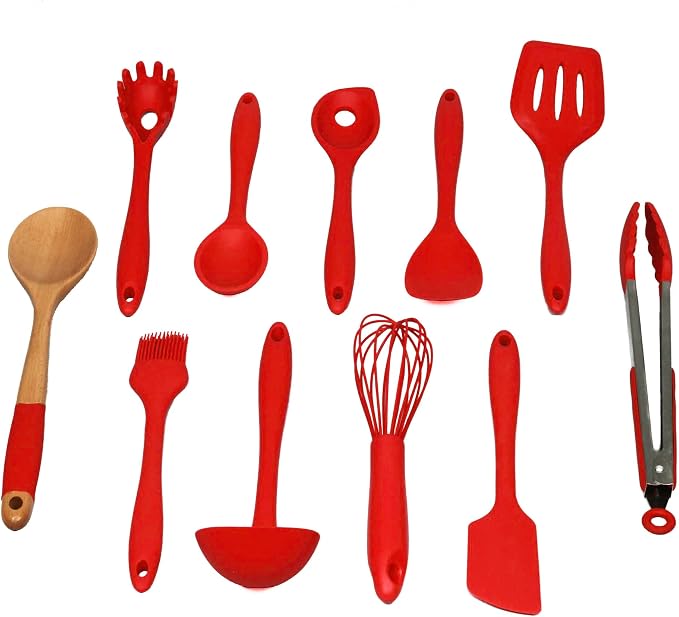 Chef Craft Premium Silicone Kitchen Tool and Utensil Set, 11 Piece Set by ChefCraft