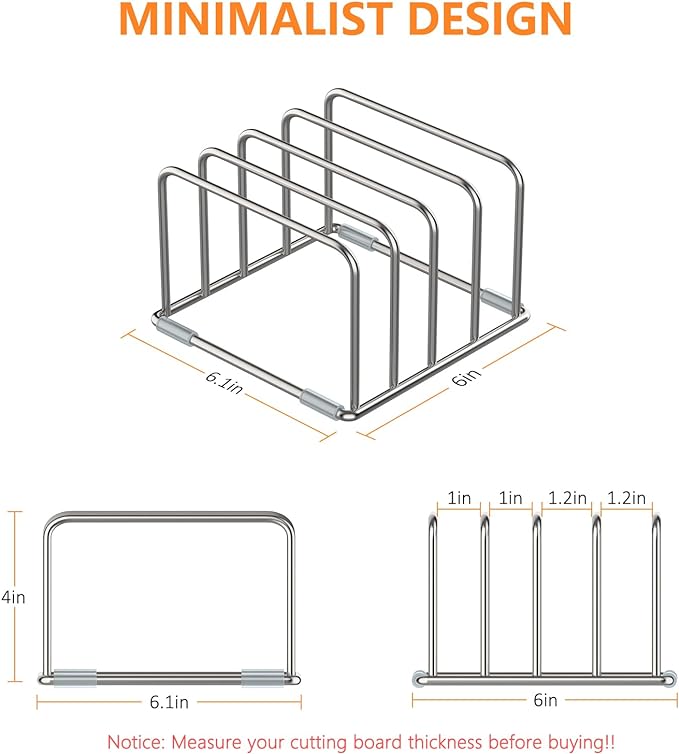 KORRTFID Cutting Board Holder Stand, Chopping Board Storage Rack, Cutting Board - Image 2