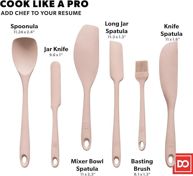 DI ORO 6-Piece Silicone Spatula Set - Image 3