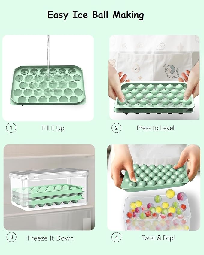 Mini Ice CubeTray with Lid & Storage Bin - Image 5