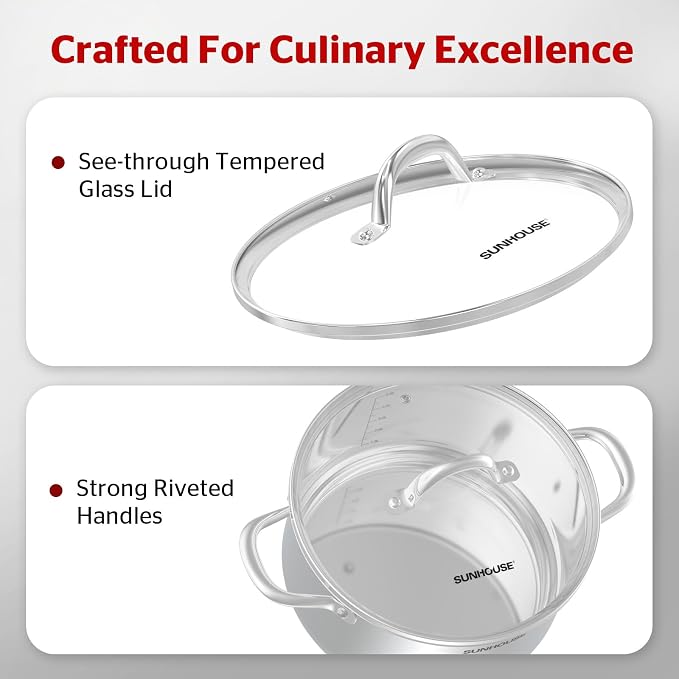 SUNHOUSE Stainless Steel Stock Pot - Image 8