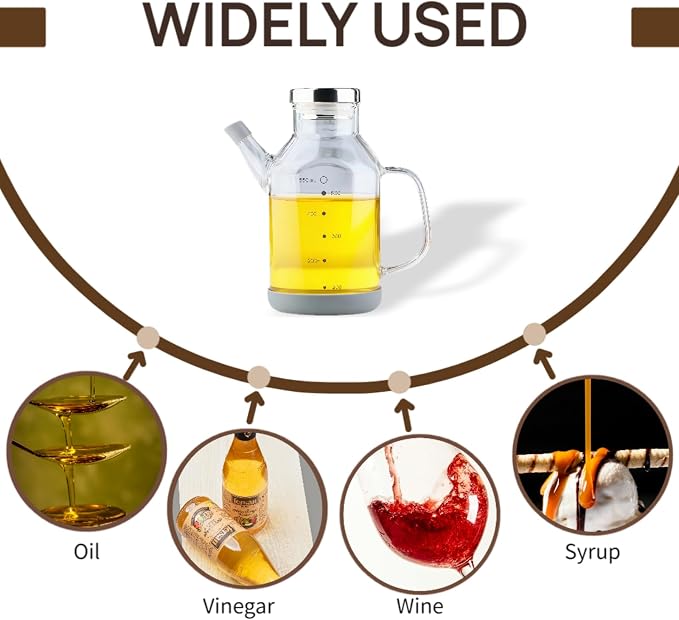 High Borosilicate Glass Oil Bottle-Olive Oil Dispenser - Image 5