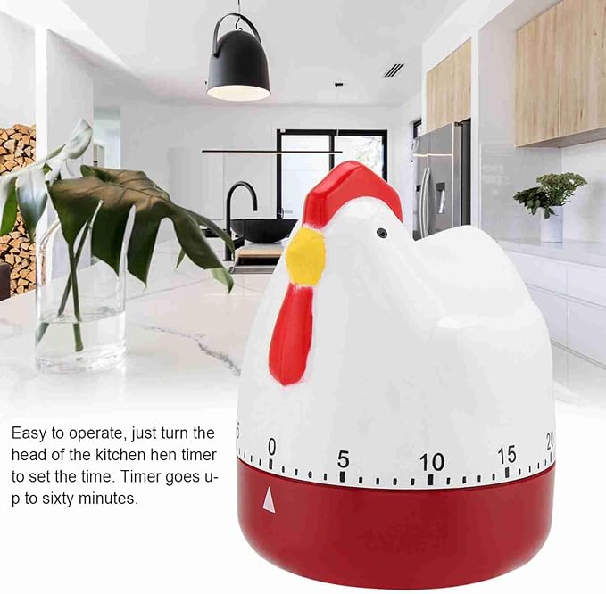 Kitchen Timer Cute, Lovely Egg Time Meter, Chicken Mechanical Wind up Timer - Image 3