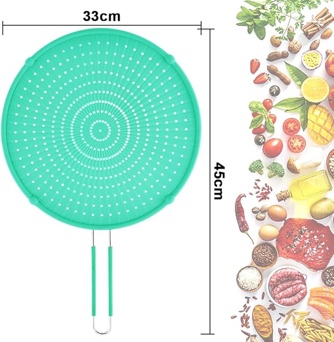 Splatter Screen for Frying Pan, Grease Splatter Guard, Heat-Resistant Splatter - Image 2