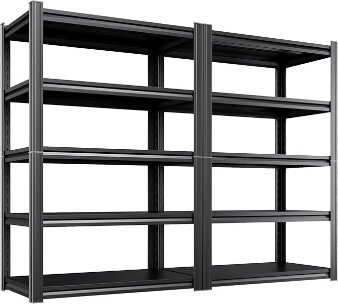 71" Hx35 Wx16 DMetal Garage Shelving 5 Tier Storage Shelves, Adjustable Heavy by Unknown