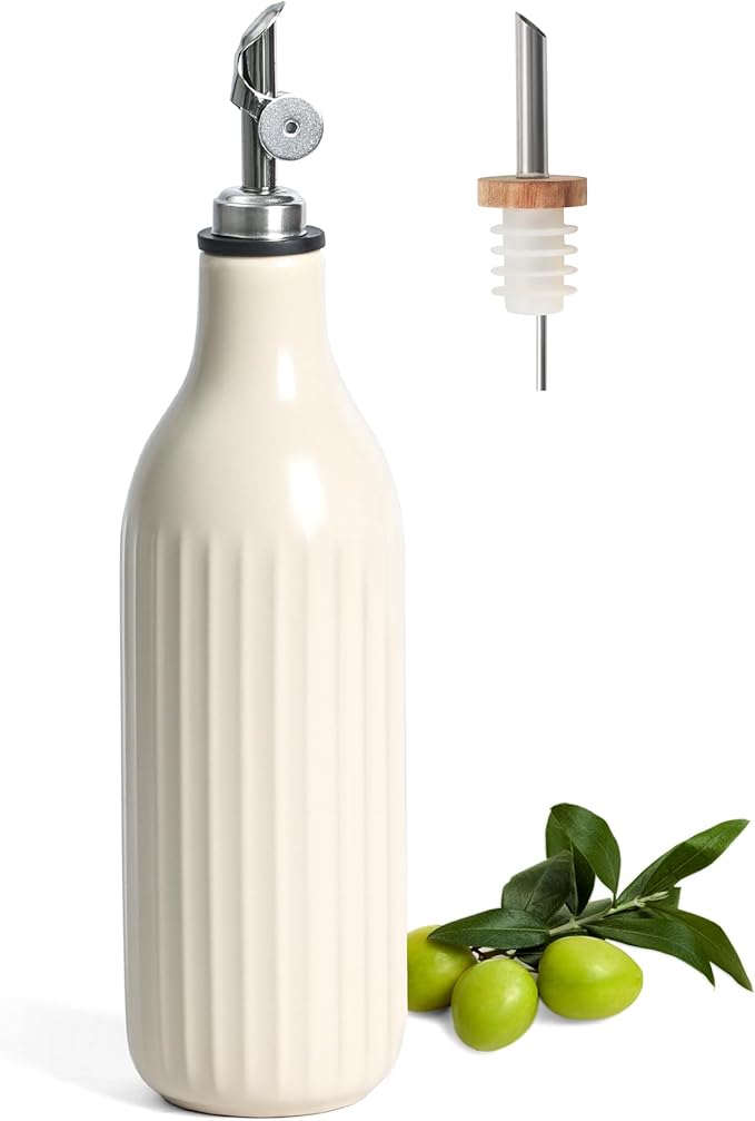 FE FUN ELEMENTS Olive Oil Dispenser Bottle, 19 oz Oil Dispenser by IntoYourHouseOntoYourTable
