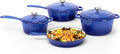 QuliMetal Nonstick Enameled Cast Iron Cookware Set, 4-Pcs Pots and Pans by QuliMetal