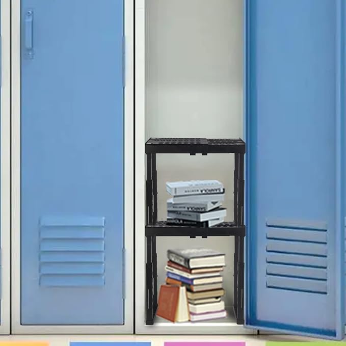 Svartur Locker Shelf Adjustable Height and Width, Locker Organizer - Image 2