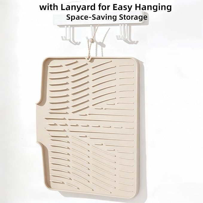 Silicone Dish Drying Mat for Kitchen Counter Sink, Non-Slip dish drying Pad - Image 5
