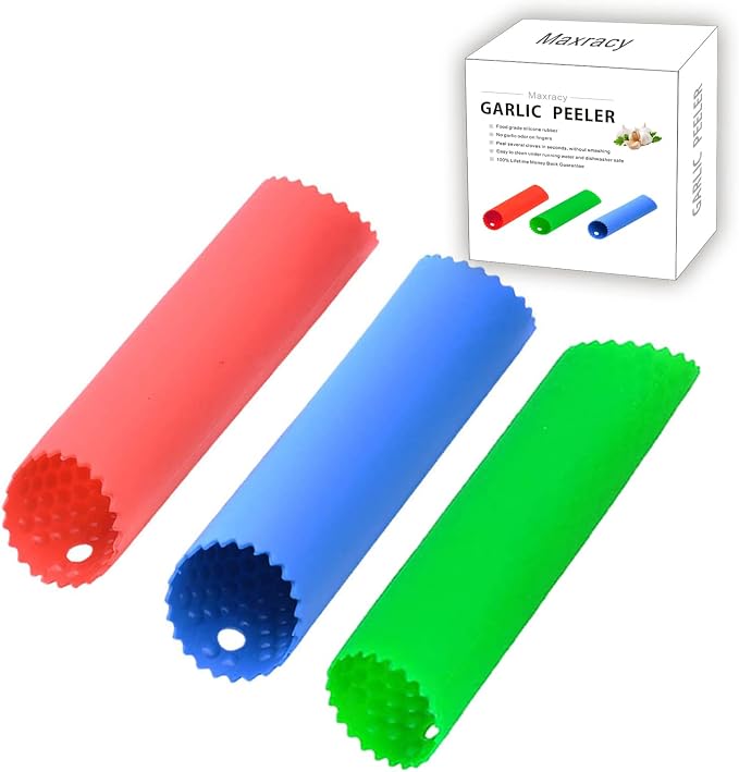 Garlic Peeler Tube, Silicone Garlic Roller, Useful Kitchen Tool by MaxracyInc
