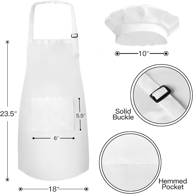 Novelty Place Kid's Apron with Chef Hat Set - Image 2