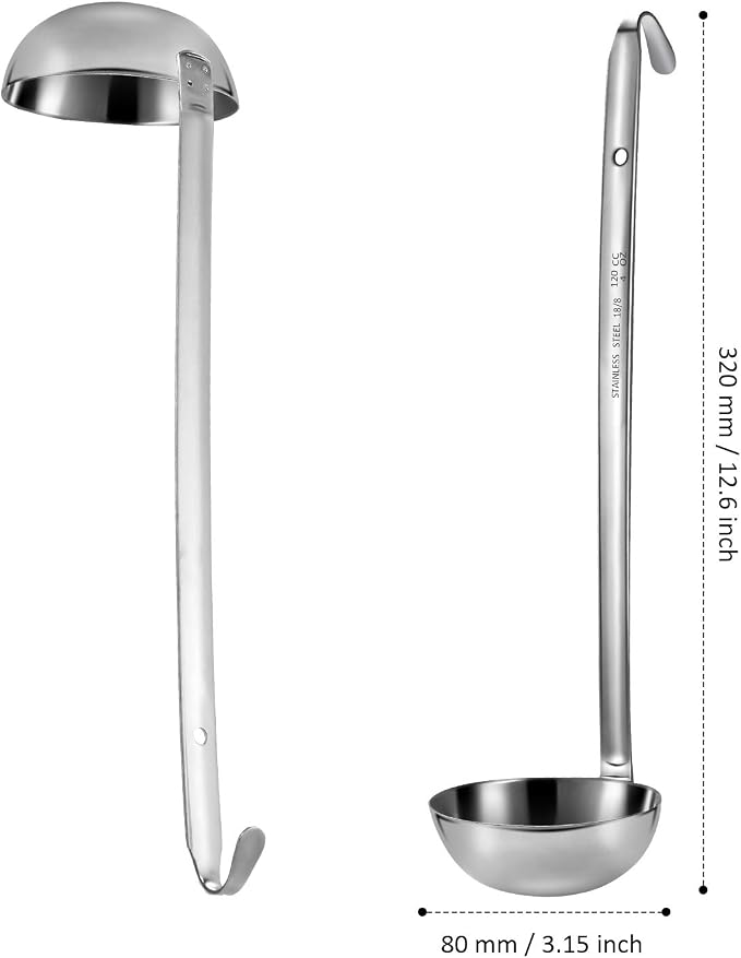 meekoo 3 Pieces Stainless Steel Ladle Soup Handle Ladle - Image 2