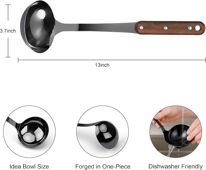 FJNATINH Soup Ladle, 304 Stainless Steel Ladle Spoon - Image 2