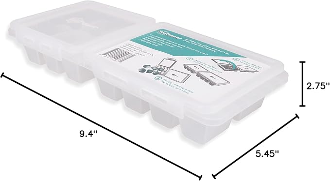IceTopper Ice Cube Tray with 2 Attached Lids - Image 4