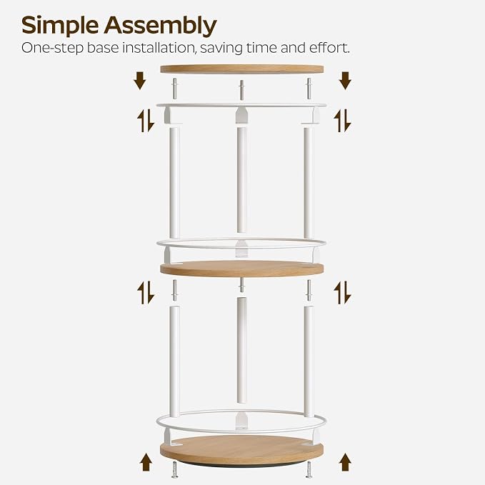 YATINEY 3-Tier Lazy Susan Organizer, Rotating Spice Rack, Spinning Organizer - Image 4