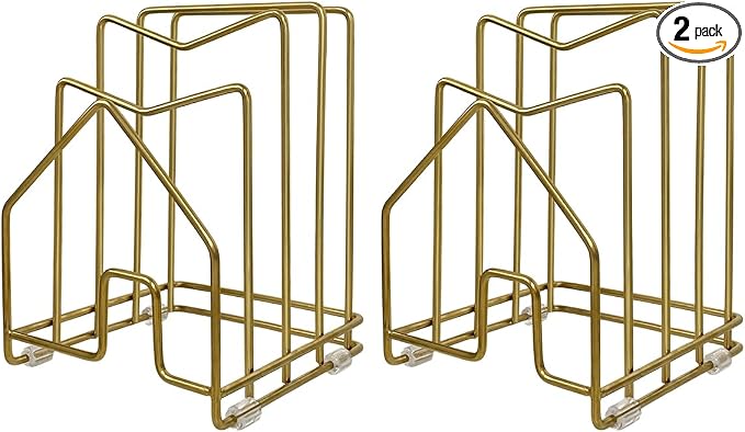 2 Pack Pot Lid Organizer Cutting Board Holder Inside Cabinet 304 Stainless by SUNFICON