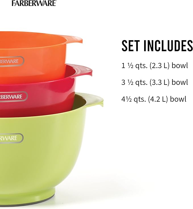 Farberware - 5216128 Farberware Professional Plastic Mixing Bowls - Image 3