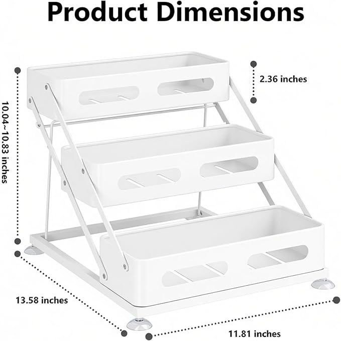 Ceetug 3 Tier Foldable Spice Rack - Image 2